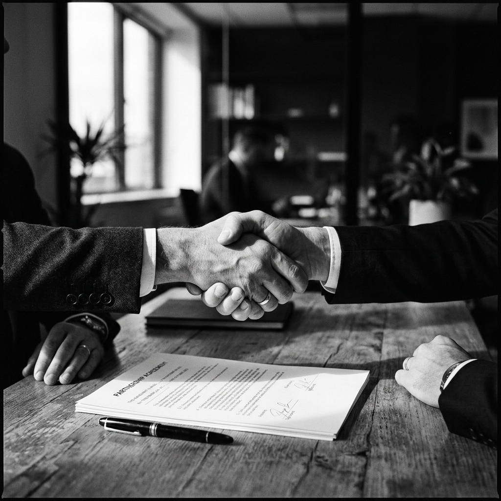 Partnership handshake